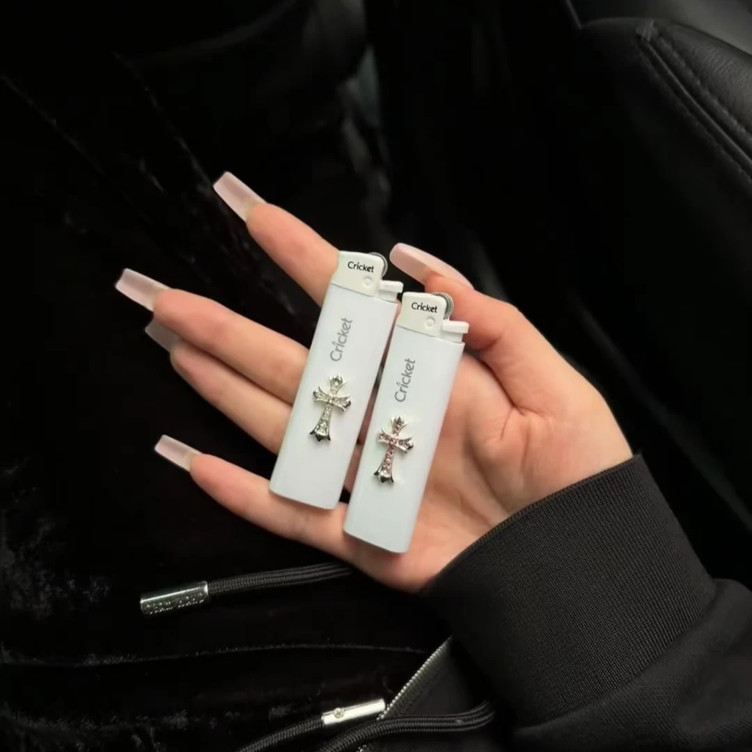 【双生】原创手作双生十字架砂轮防爆一次性打火机ins送礼情侣