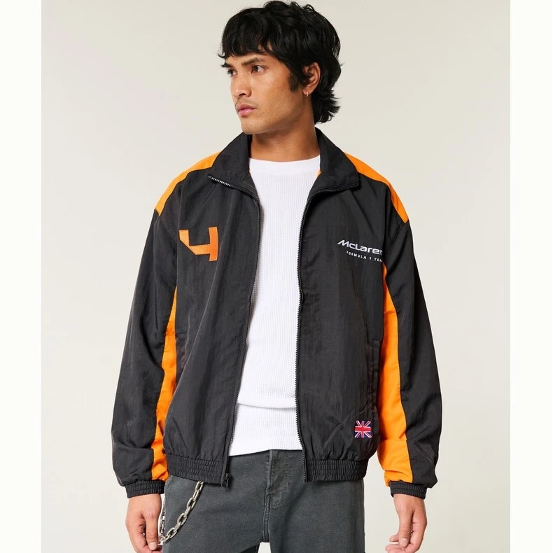 Hollister25春季美式赛车刺绣运动夹克外套男装KI332-5030