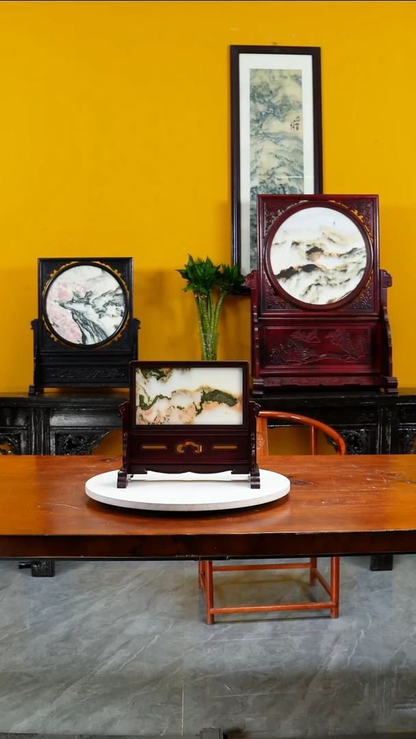 石材云石摆件家居摆件直播间