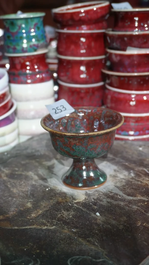 摆件陶精品窑变钧瓷茶器