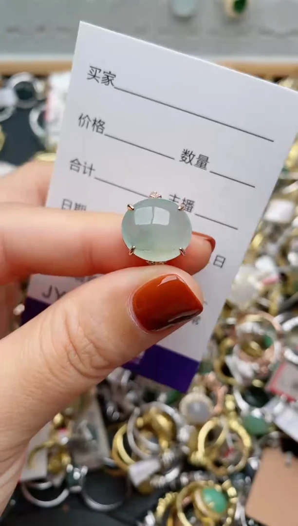 银S925镶嵌戒指翡翠.2213