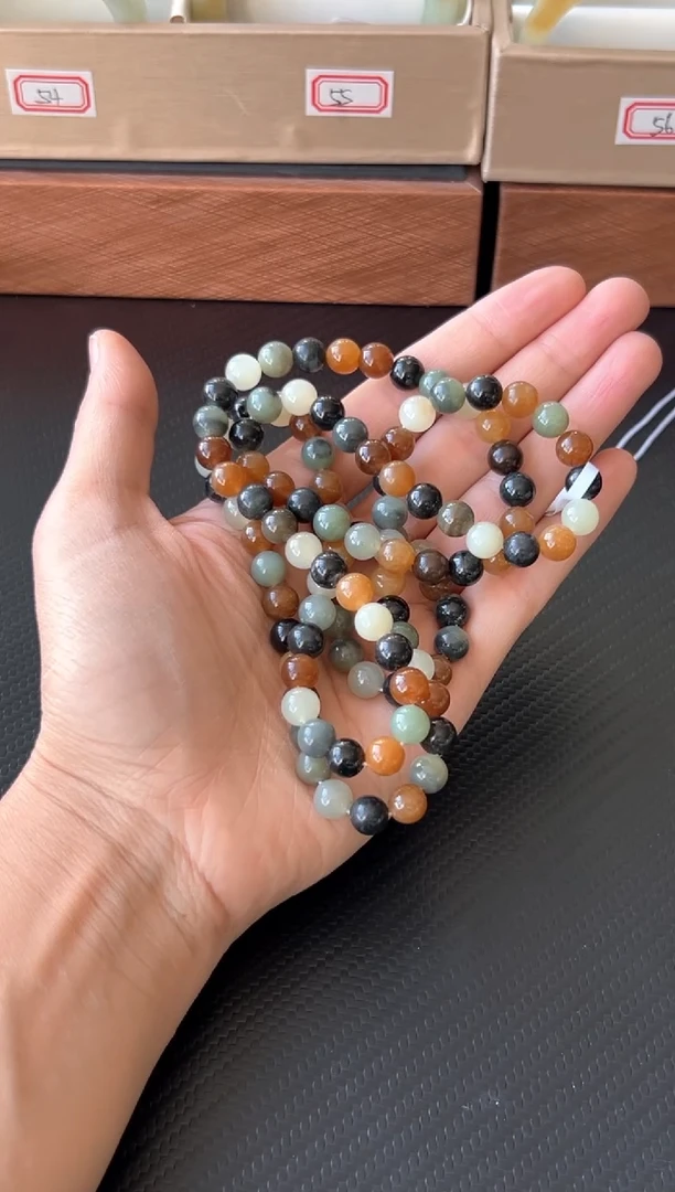 未镶嵌手串和田玉若羌微色差卡8