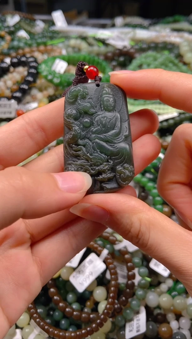 和田玉未镶嵌挂件1