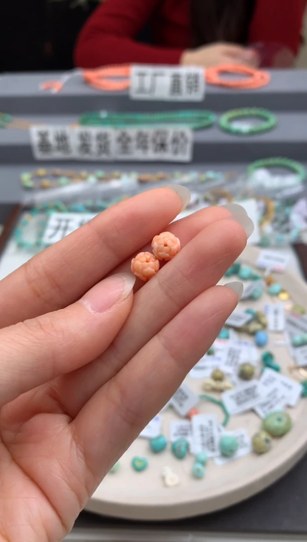 未镶嵌单珠南红玛瑙茜.D46