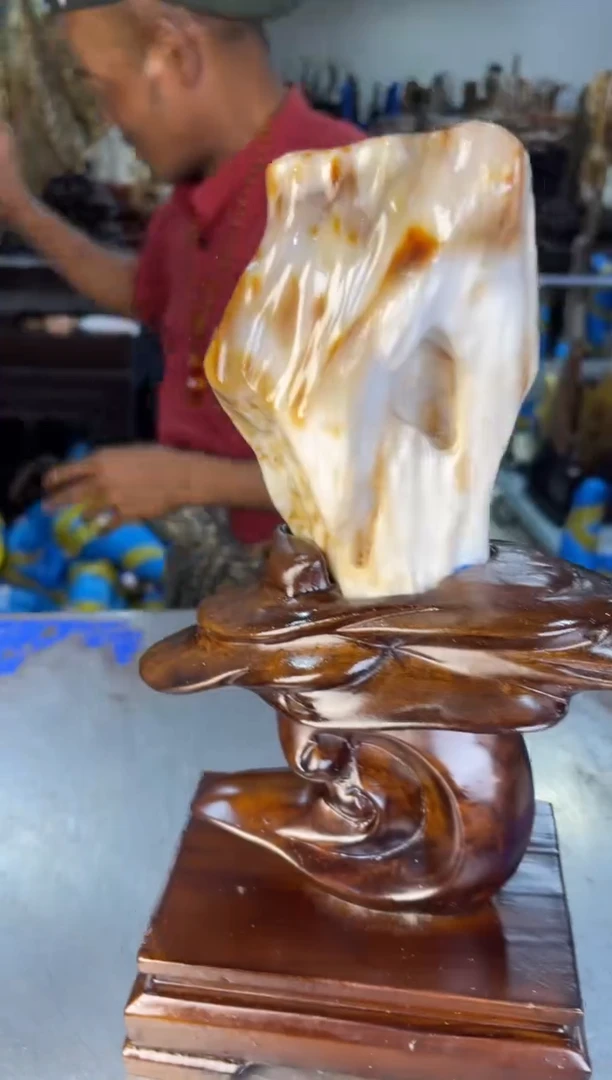 未镶嵌摆件硅化玉33