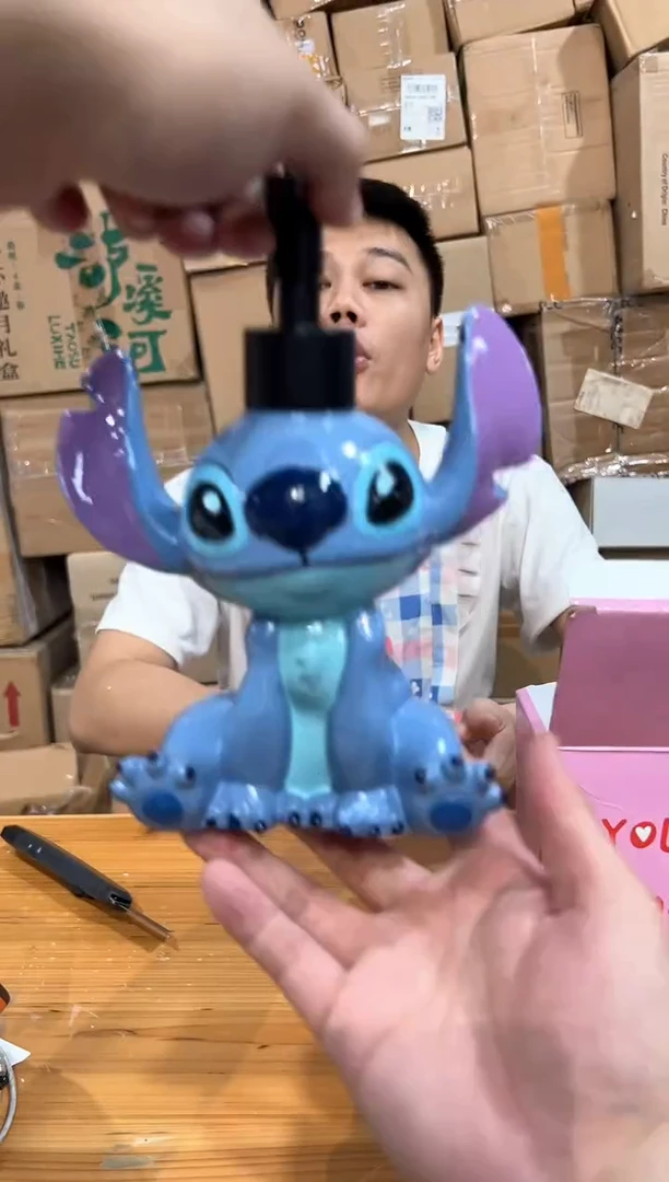 瓷片树脂新款原盒史迪仔按压瓶