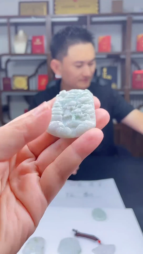 吊坠(不含链)未镶嵌翡翠天然A货翡翠多样性发其一JYZY-9.16-3