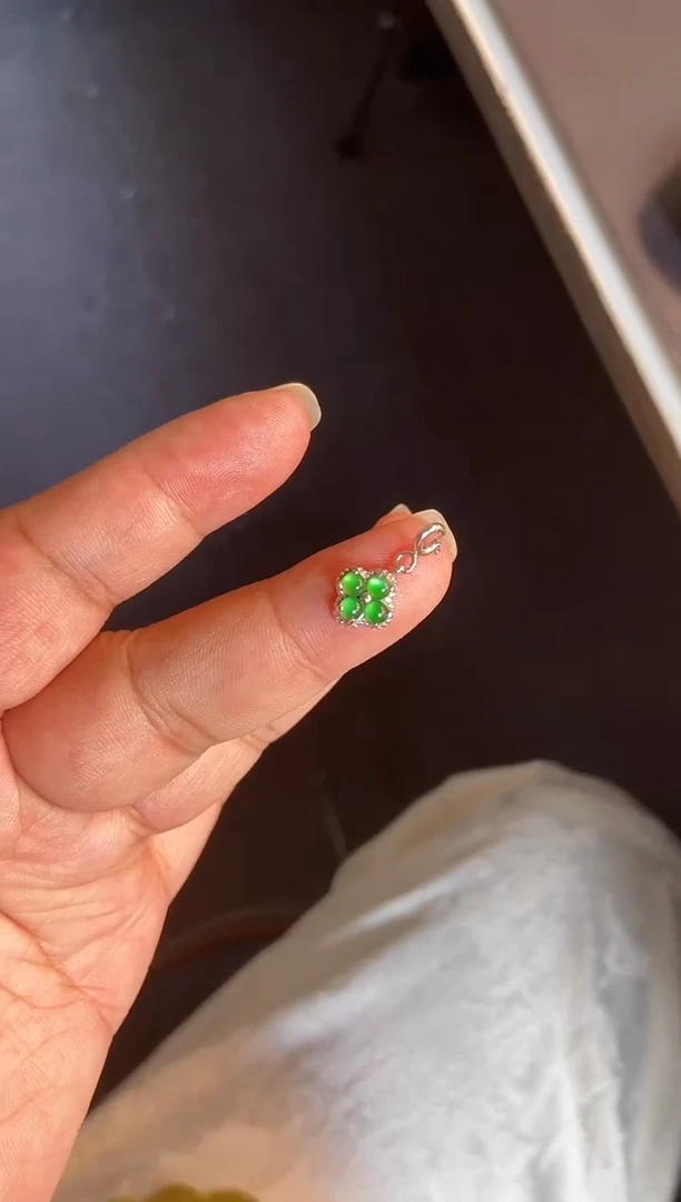 吊坠(不含链)银S925镶嵌翡翠1