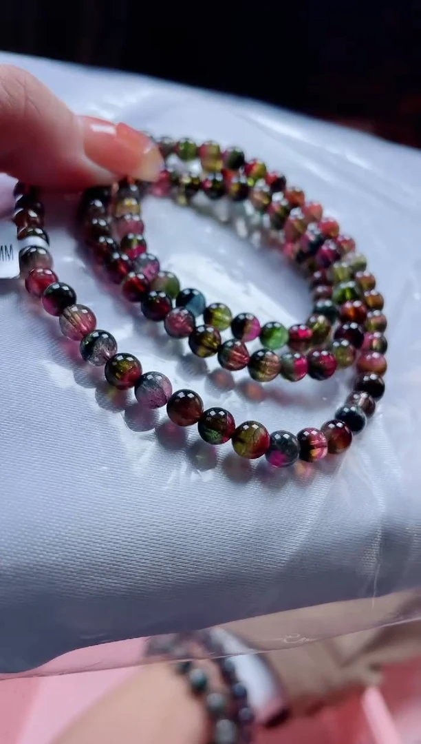 【闪购商品】碧玺三圈未镶嵌西瓜5.8MM多样性发其一