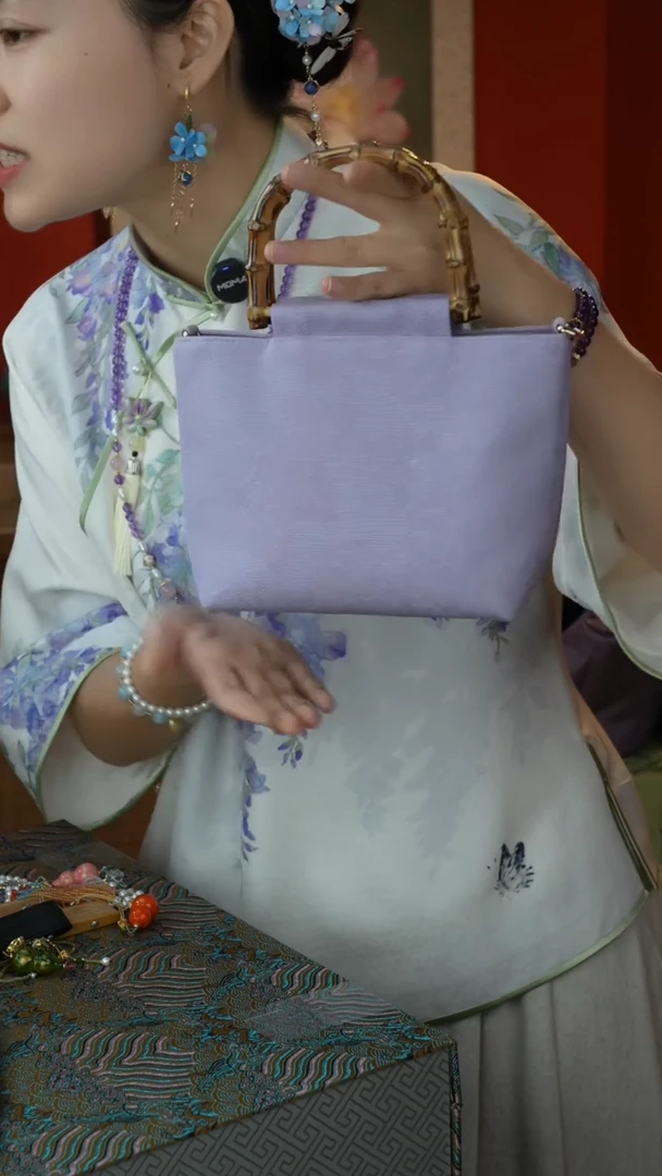 刺绣7.3非遗花罗包包紫色