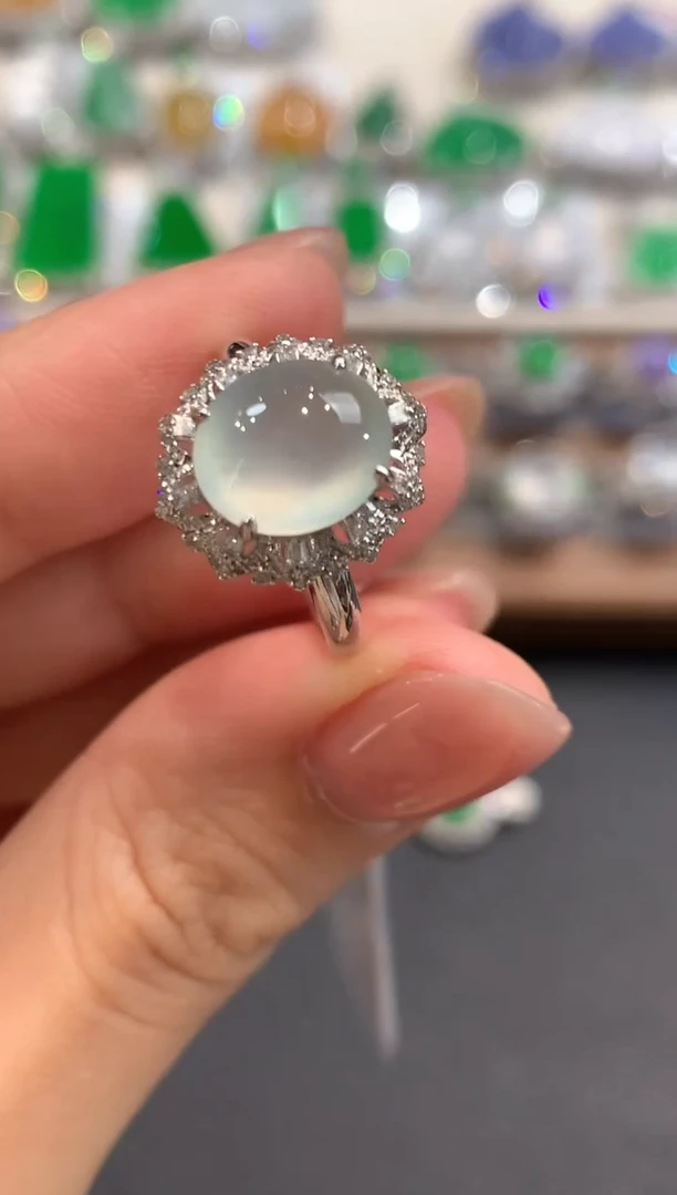 18K金镶嵌戒指翡翠a21      多样性一件发货