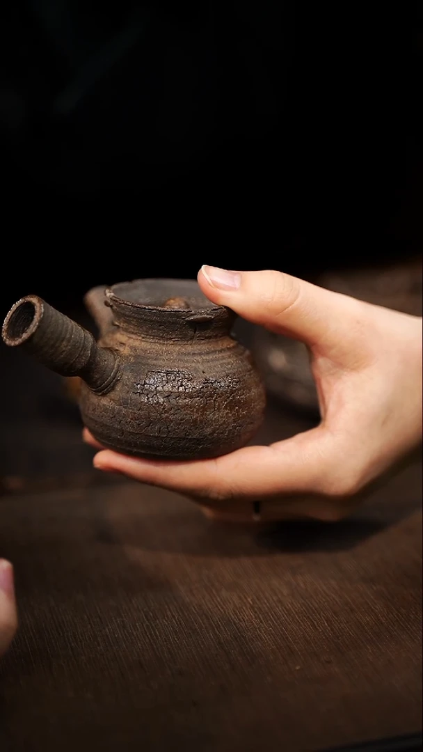 t****，全手工制作  南蛮侧把壶