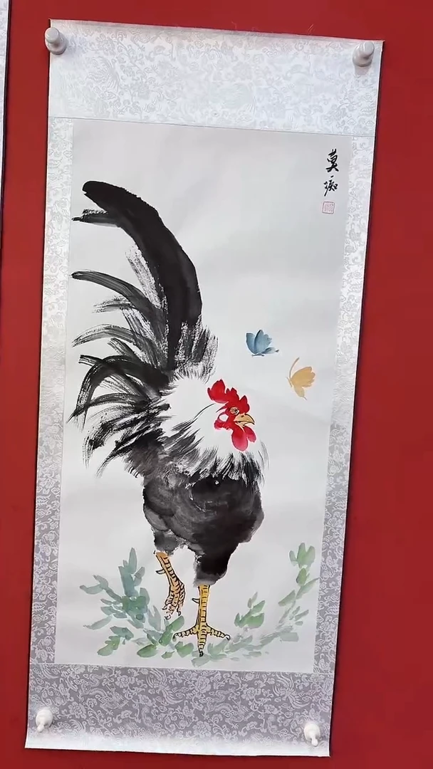国画一只鸡