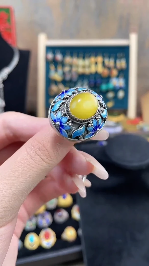 非遗手工花丝镶嵌戒指