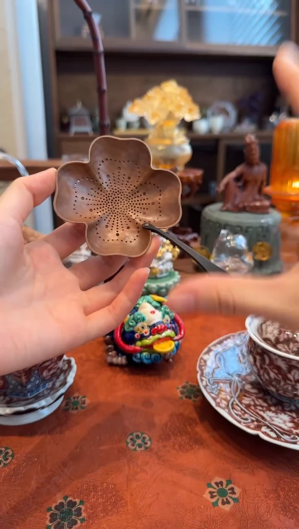 四叶草 茶漏春喜铜