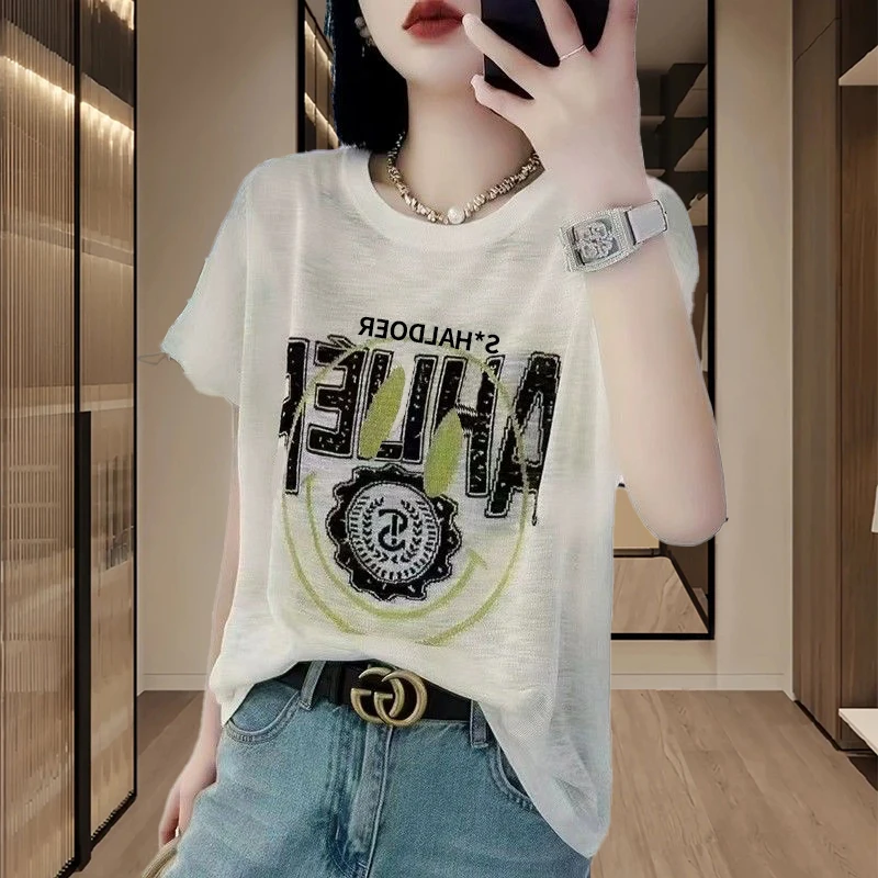 小个子时髦洋气减龄高级感上衣2025夏季新款外穿通勤女装短袖体恤