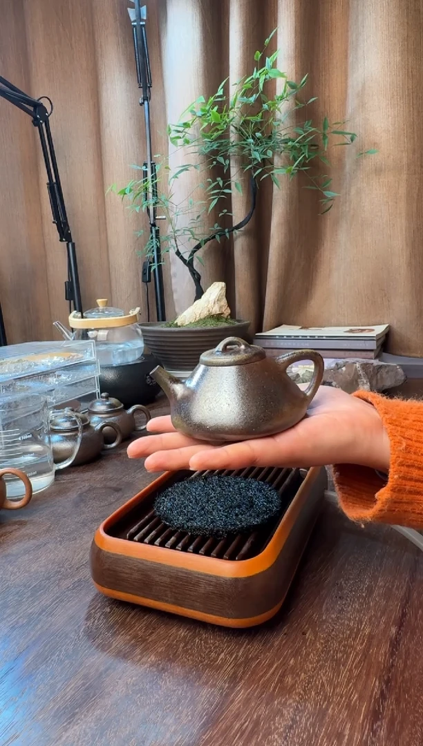 茶壶紫砂柴烧子冶石瓢--20号