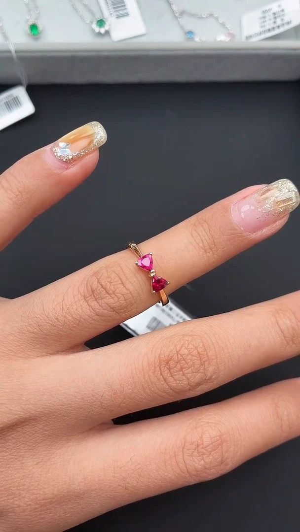 18K金镶嵌戒指碧玺0.48ct