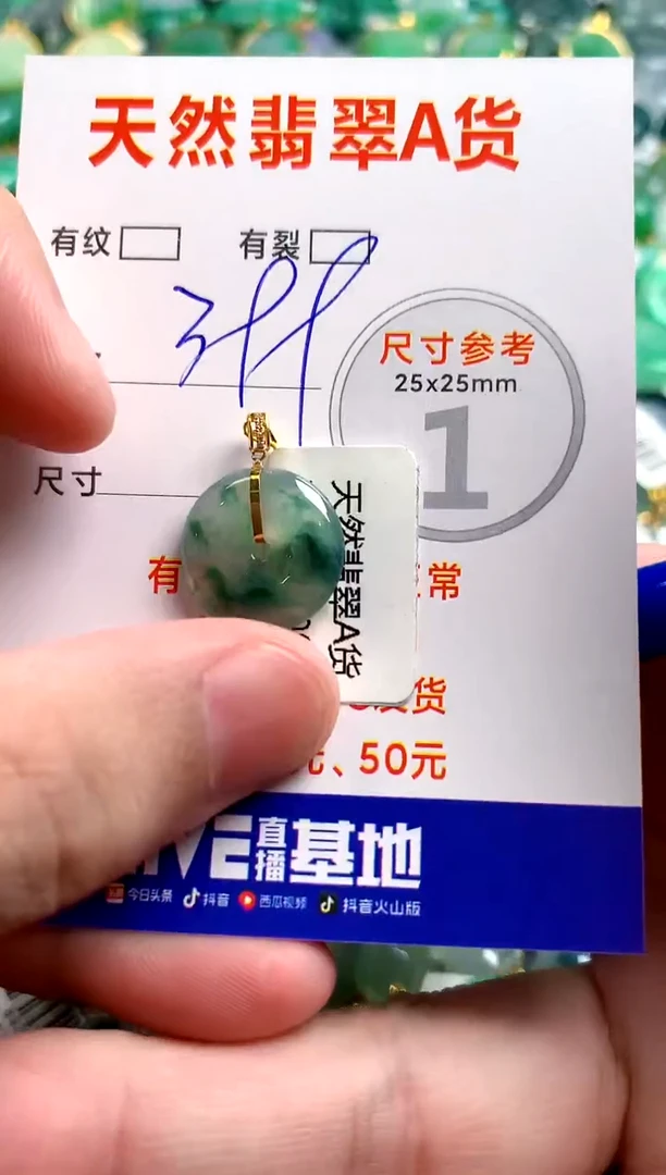 翡翠18K金镶嵌颈饰0499114087