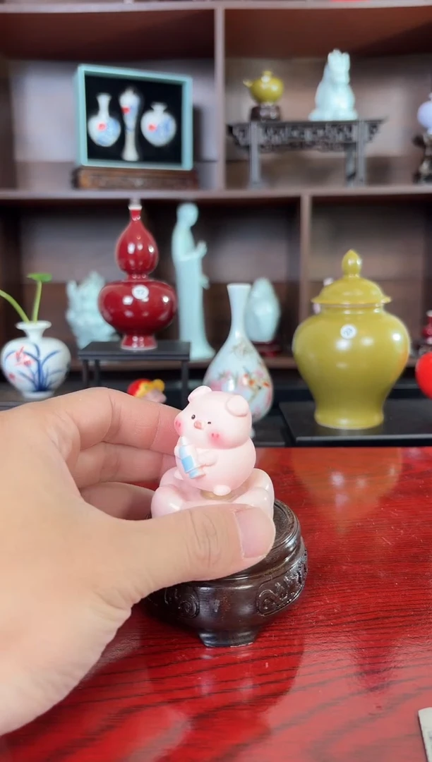 摆件瓷12.31晚微瑕小花瓶摆件