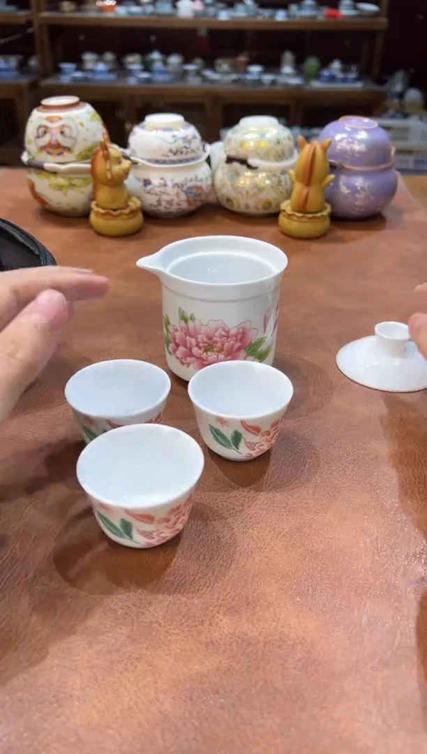 真的很便宜会开片的旅行茶具