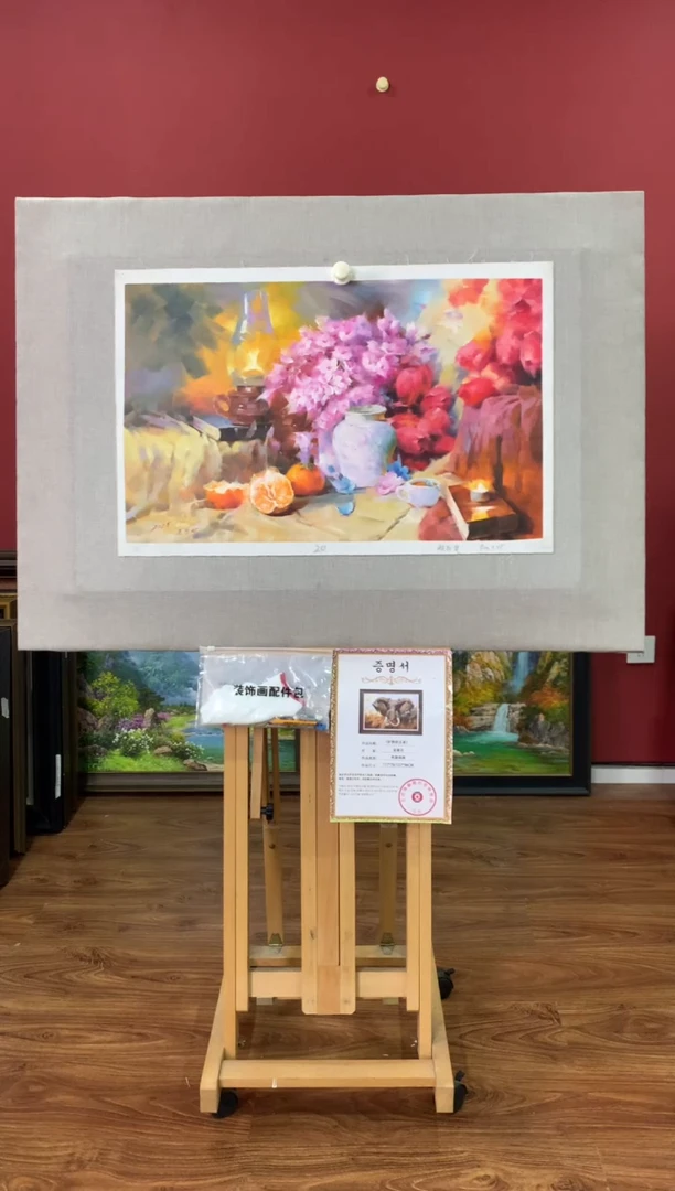 油画【93号】朝鲜原创手绘油画【功勋Ⅰ级画家丨孤品佳作】【顺丰包邮】