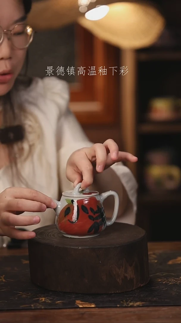 陶瓷景德镇高温釉下手绘陶瓷@L520@