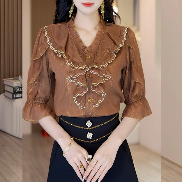 【宠粉福利】现货！上衣衬衫时尚气质OHSHH04193