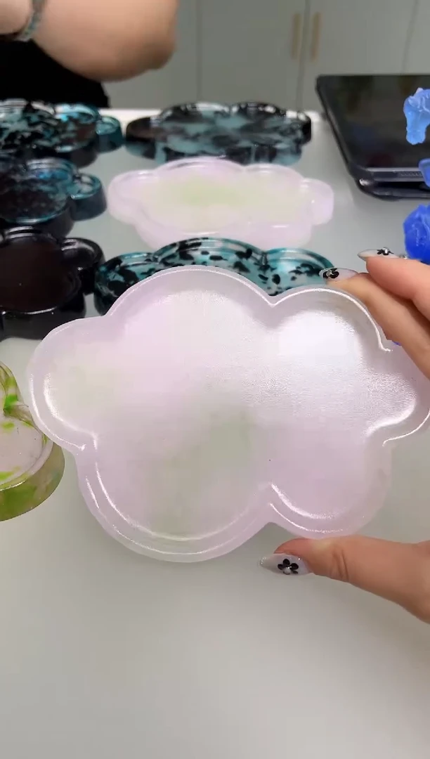 手工艺品琉璃古法琉璃粉绿色壶承