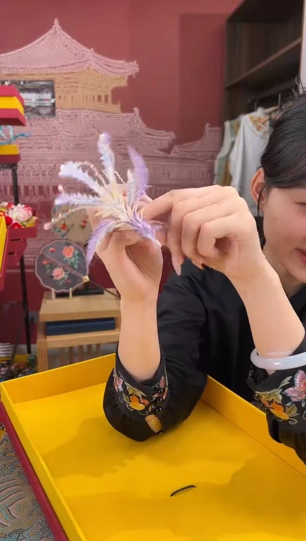 【闪购商品】刺绣非遗绒花（发饰）