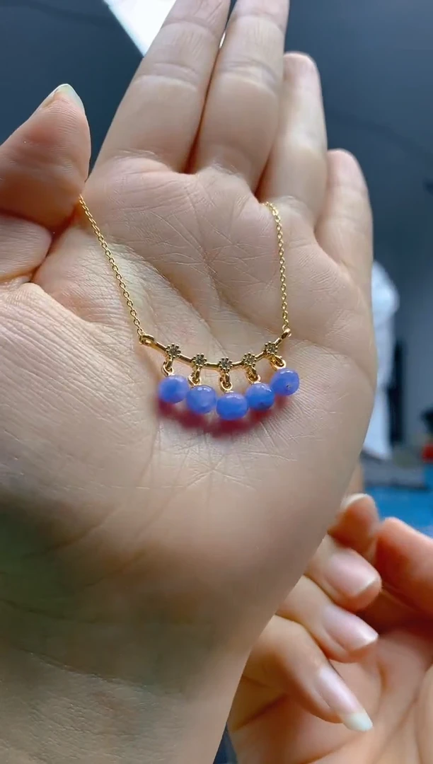 【闪购商品】翡翠耳饰合金0101翡翠锁骨链