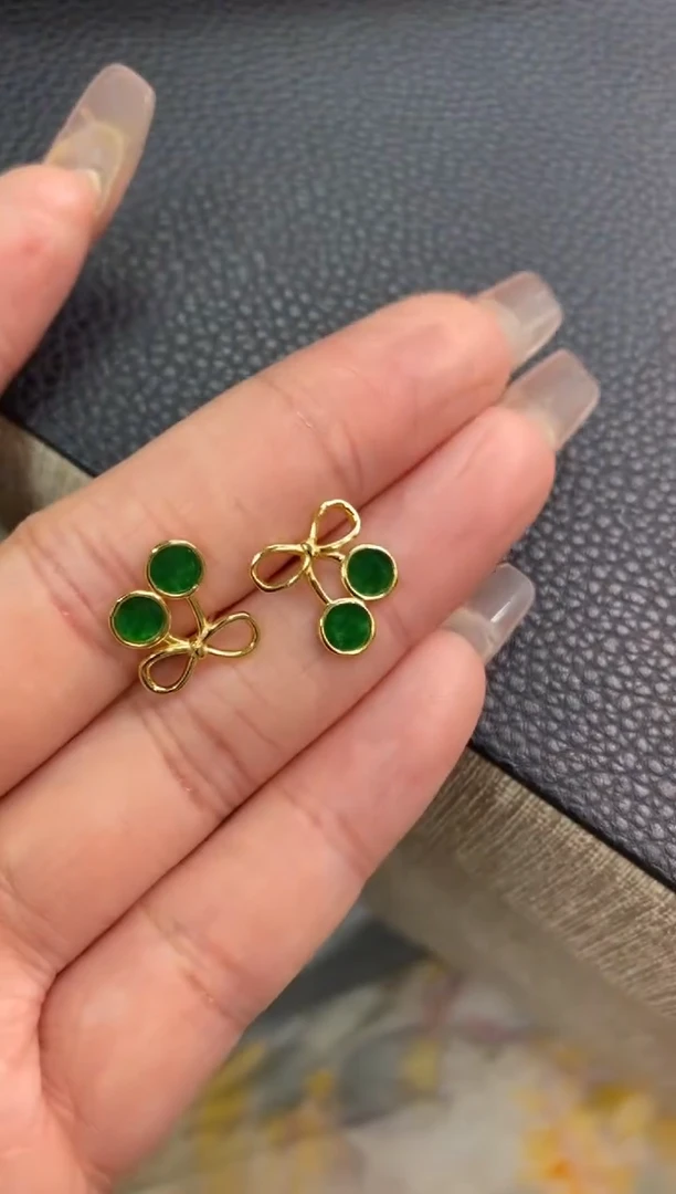 颈饰银S925镶嵌翡翠净货14066