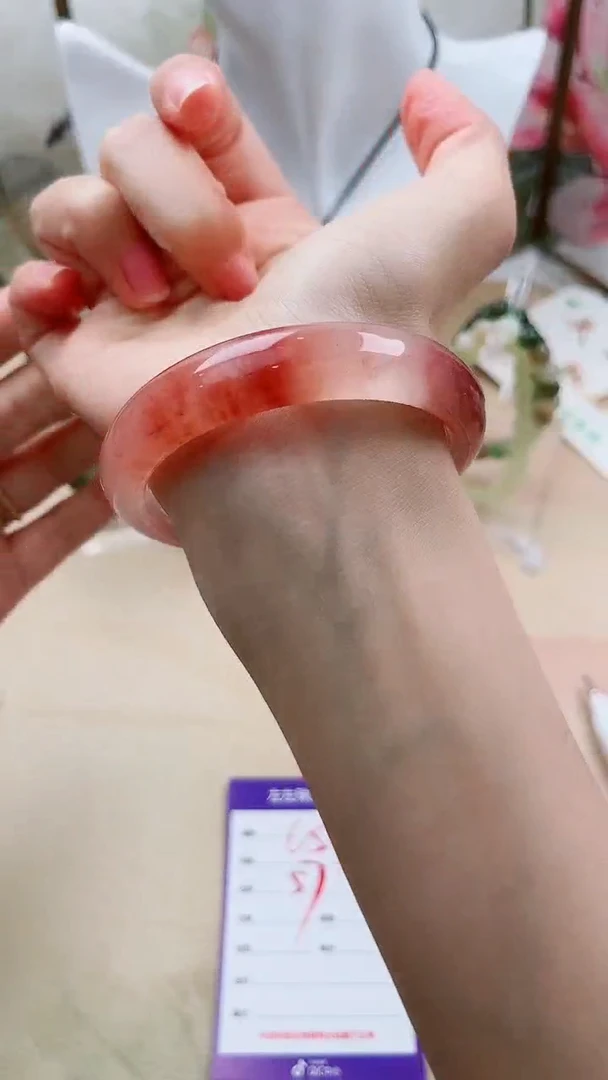 石英质玉手镯未镶嵌L54微色差57mm