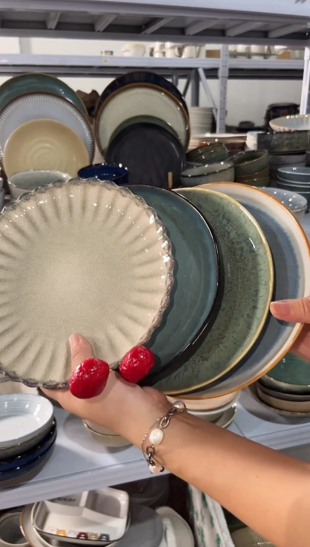 陶瓷外贸尾货瑕疵满20包邮X4  小盘组合