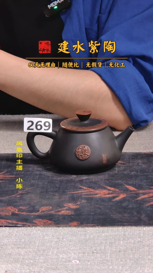 伟* 建水紫陶单壶瑕疵放漏/B 269