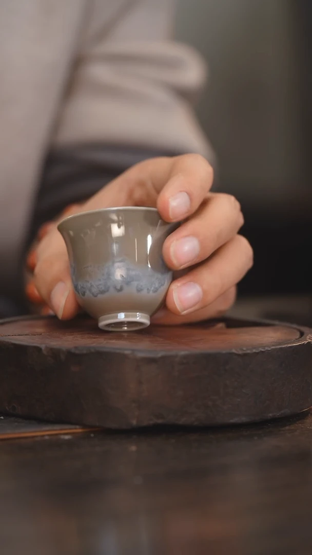 【闪购商品】杯17柴房陶瓷柴烧 青金杯