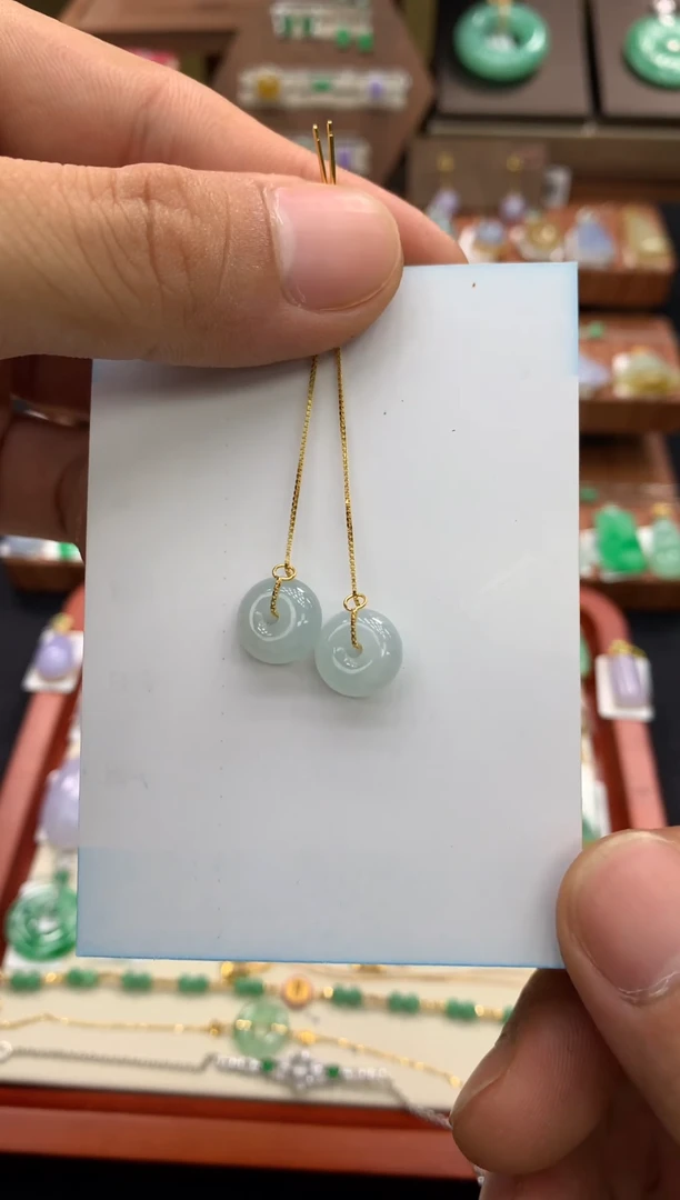 未镶嵌翡翠耳饰耳线