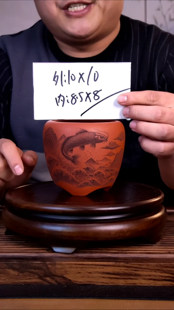 紫砂花盆紫砂花盆-内口8.5-8