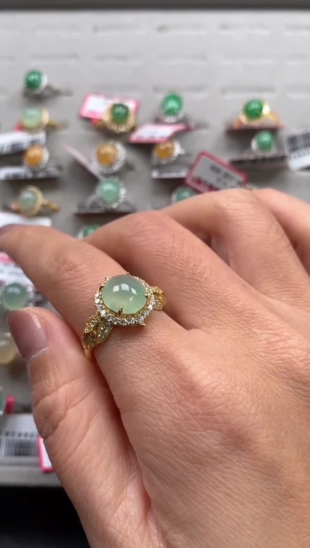 【闪购商品】翡翠戒指银S925镶嵌111111--1