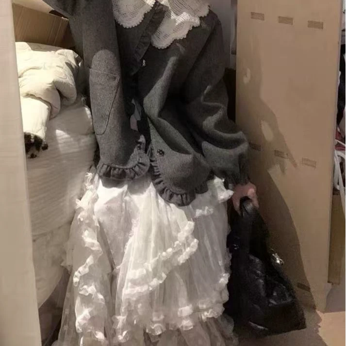 0227少女的款！雨雨好好看啊蕾丝领亮晶晶外套
