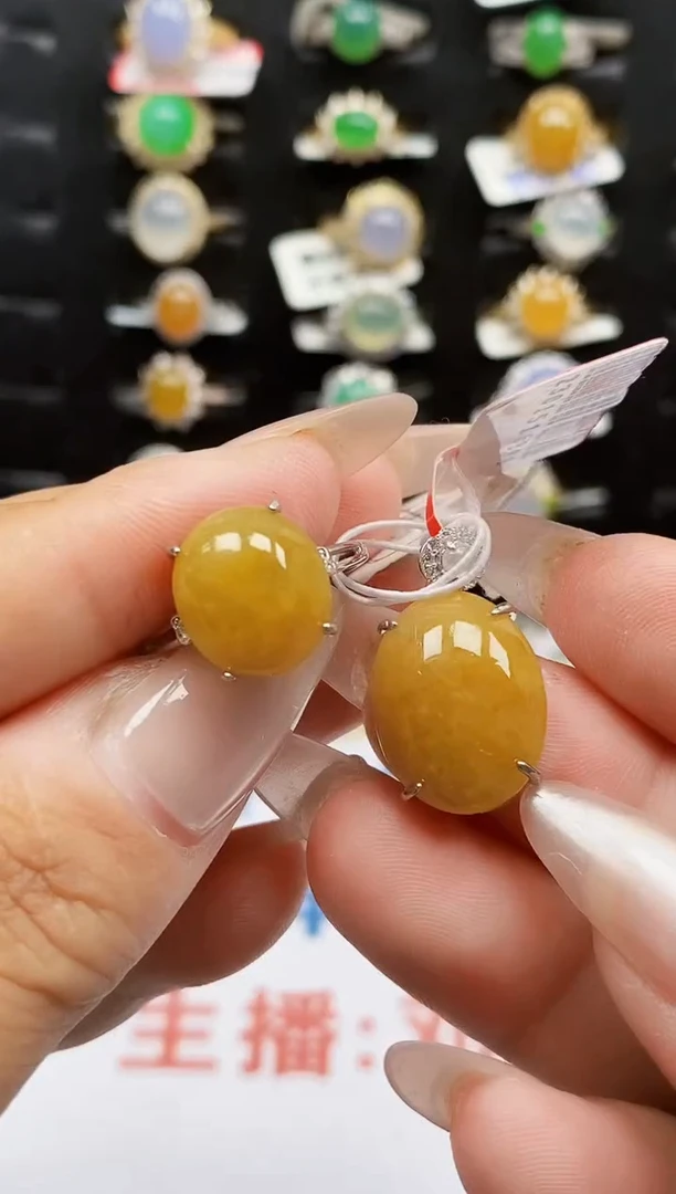 银S925镶嵌戒指翡翠0690