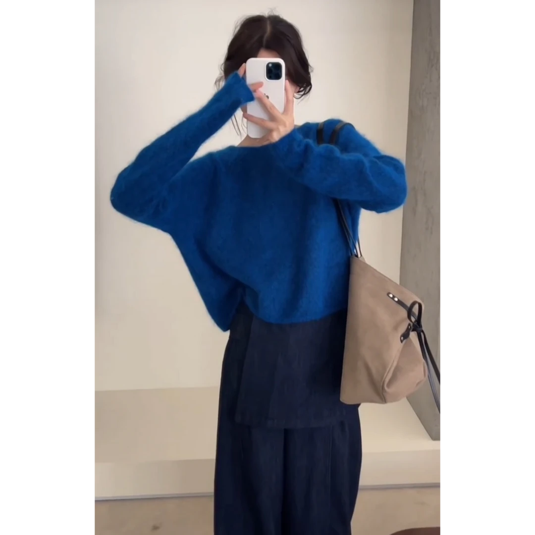 2025秋季新款时尚甜美减龄慵懒风宽松显瘦纯色上衣裤子两件套