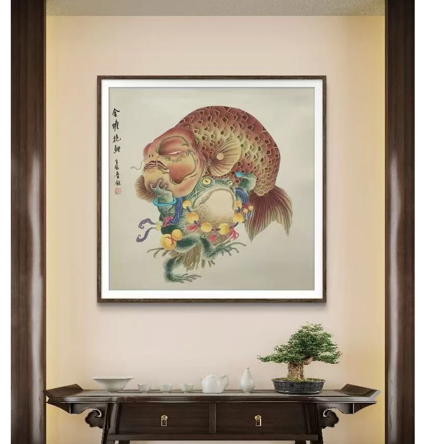 橱窗展示/二兄弟画馆//宣纸国画/带证书