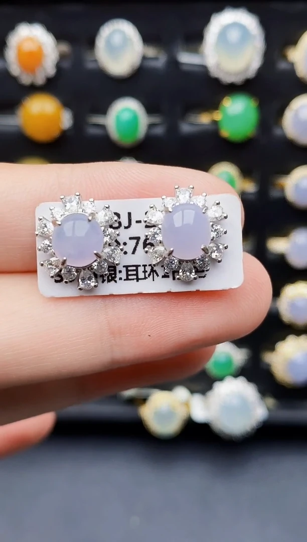 银S925镶嵌戒指翡翠7181
