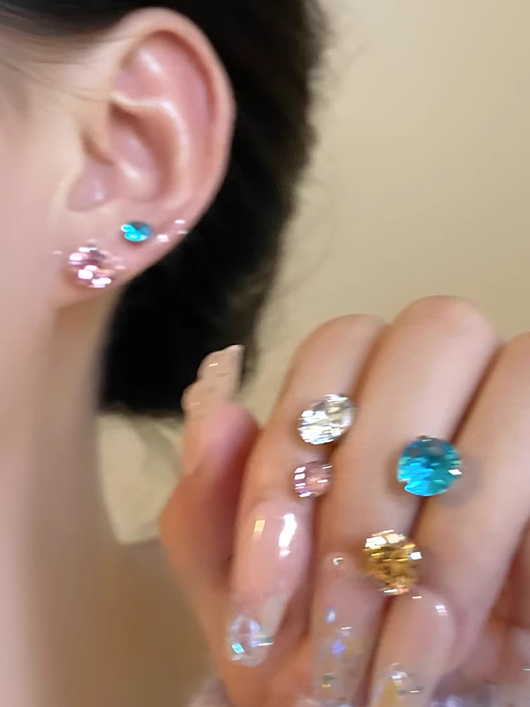 钛钢耳饰 钛钢养耳洞6mm耳钉  耳骨钉小众百搭耳蜗钉轻奢