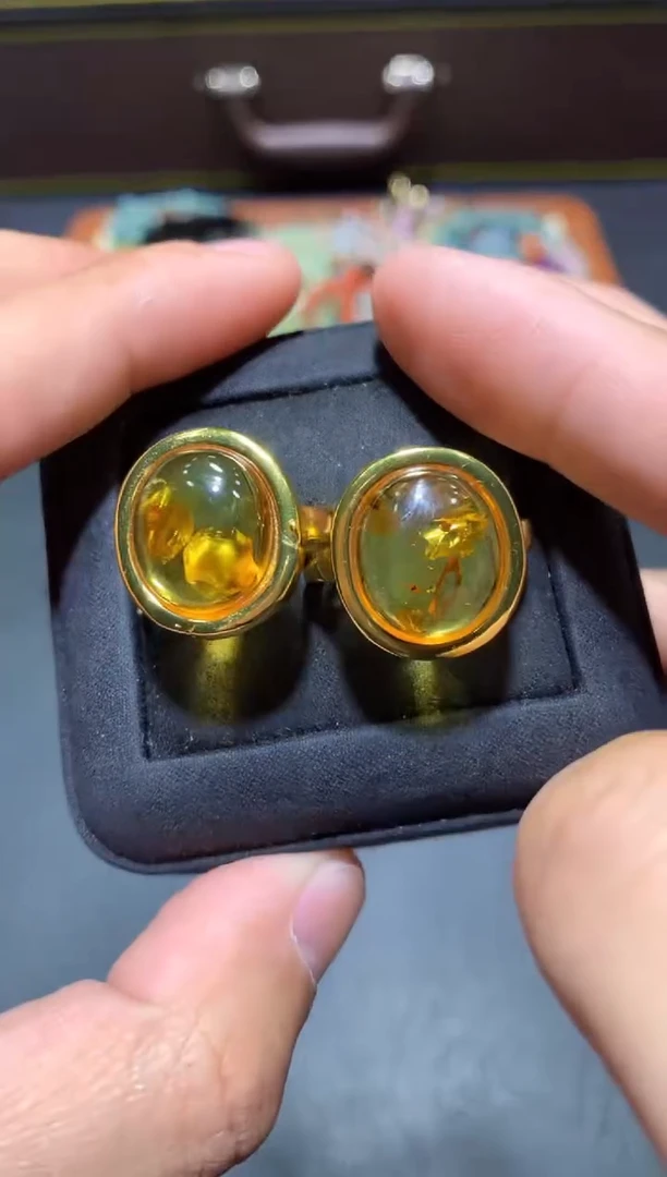 【闪购商品】琥珀戒指未镶嵌J61【多样性发其一】