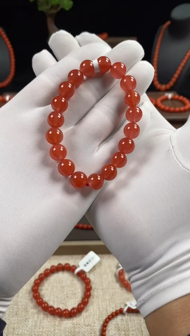 【闪购商品】南红玛瑙手串未镶嵌冰红10mm+