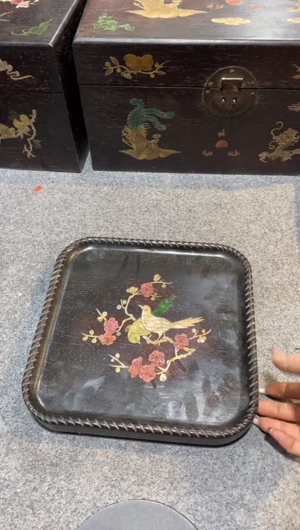 木紫檀拆件雕刻板以直播间实物为准微瑕老物件