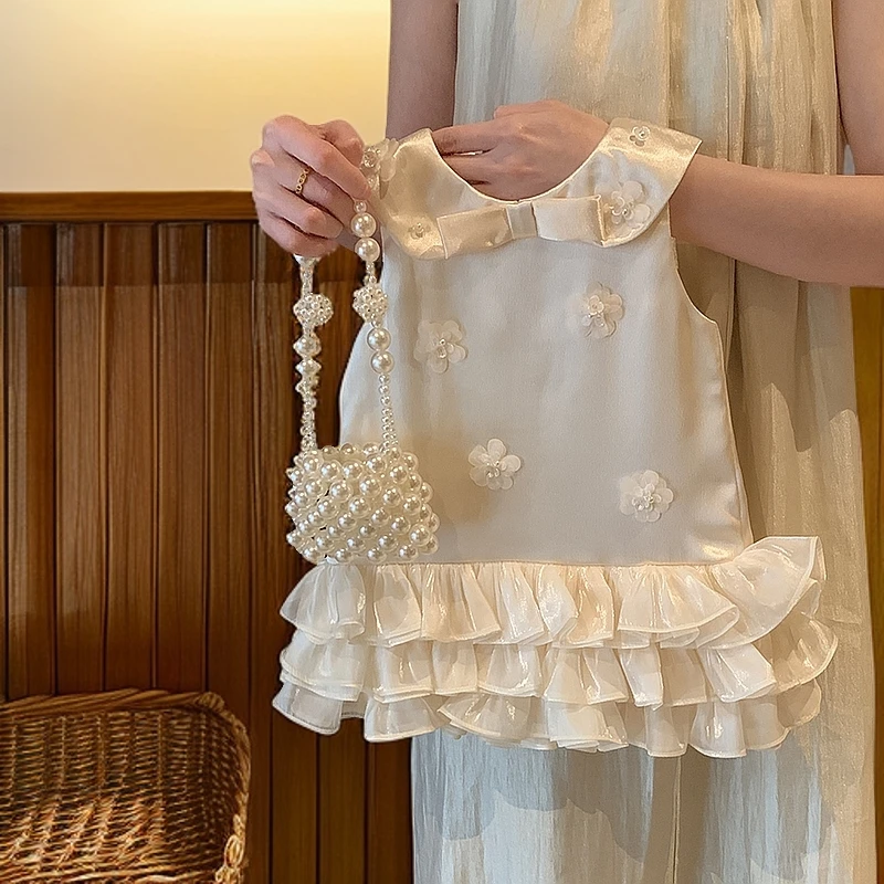 女童公主裙生日周岁礼服裙子2025新款夏装小童女宝宝洋气连衣裙夏