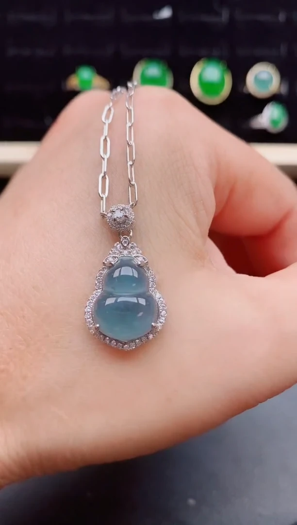 【闪购商品】翡翠吊坠(赠链)银S925镶嵌8508500